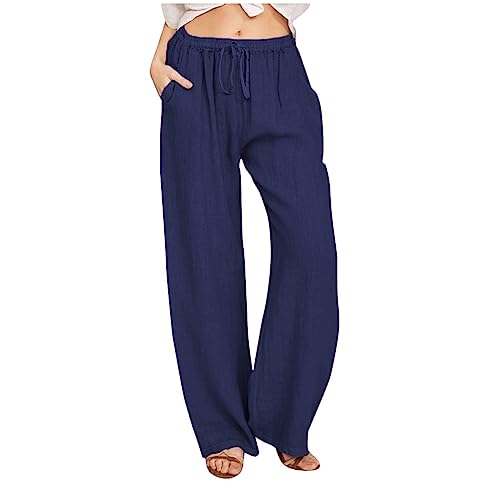 leichte sommerhose damen 7/8 lang kurz schwarz bunt leinen 3/4, Leinenhose Sommerhose Damen Baumwolle Lang - Strandhose Yogahose Casual Geschnitten Stoffhose Mit Taschen Atmungsaktive leichte sommerhose damen 7/8 lang kurz schwarz bunt leinen 3/4, Leinenhose Sommerhose Damen Baumwolle Lang - Strandhose Yogahose Casual Geschnitten Stoffhose Mit Taschen Atmungsaktive von Generisch