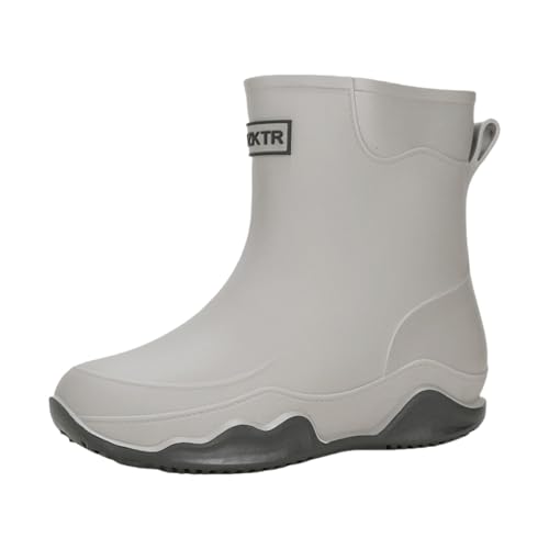 sommerstiefel damen Gummistiefel Damen Halbhoch Wasserdicht Kurzschaft Gartenschuhe Regenschuhe Sommer Schlupfstiefel Stiefeletten Angelstiefel Regenstiefel für Frauen Stilvolle Grau 38 sommerstiefel damen Gummistiefel Damen Halbhoch Wasserdicht Kurzschaft Gartenschuhe Regenschuhe Sommer Schlupfstiefel Stiefeletten Angelstiefel Regenstiefel für Frauen Stilvolle Grau 38 von Generisch