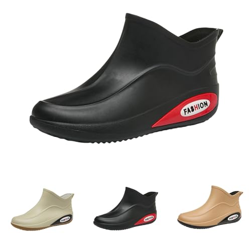 wasserdichte Gummistiefel, Slip-on Kurze Knöchel-Regenstiefel, Gummi-Winterstiefel Für Herren, Men's Rain Boots, Water Shoes, Top Rubber Shoes, Casual Outdoor Work Fishing, Car Wash Kitchen Schwarz wasserdichte Gummistiefel, Slip-on Kurze Knöchel-Regenstiefel, Gummi-Winterstiefel Für Herren, Men's Rain Boots, Water Shoes, Top Rubber Shoes, Casual Outdoor Work Fishing, Car Wash Kitchen Schwarz von Generisch