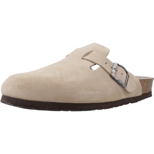 Genuins Riva Velour G105495 Unisex Leder-Pantoffel, Beige (Taupe), Gr. 37 von Genuins