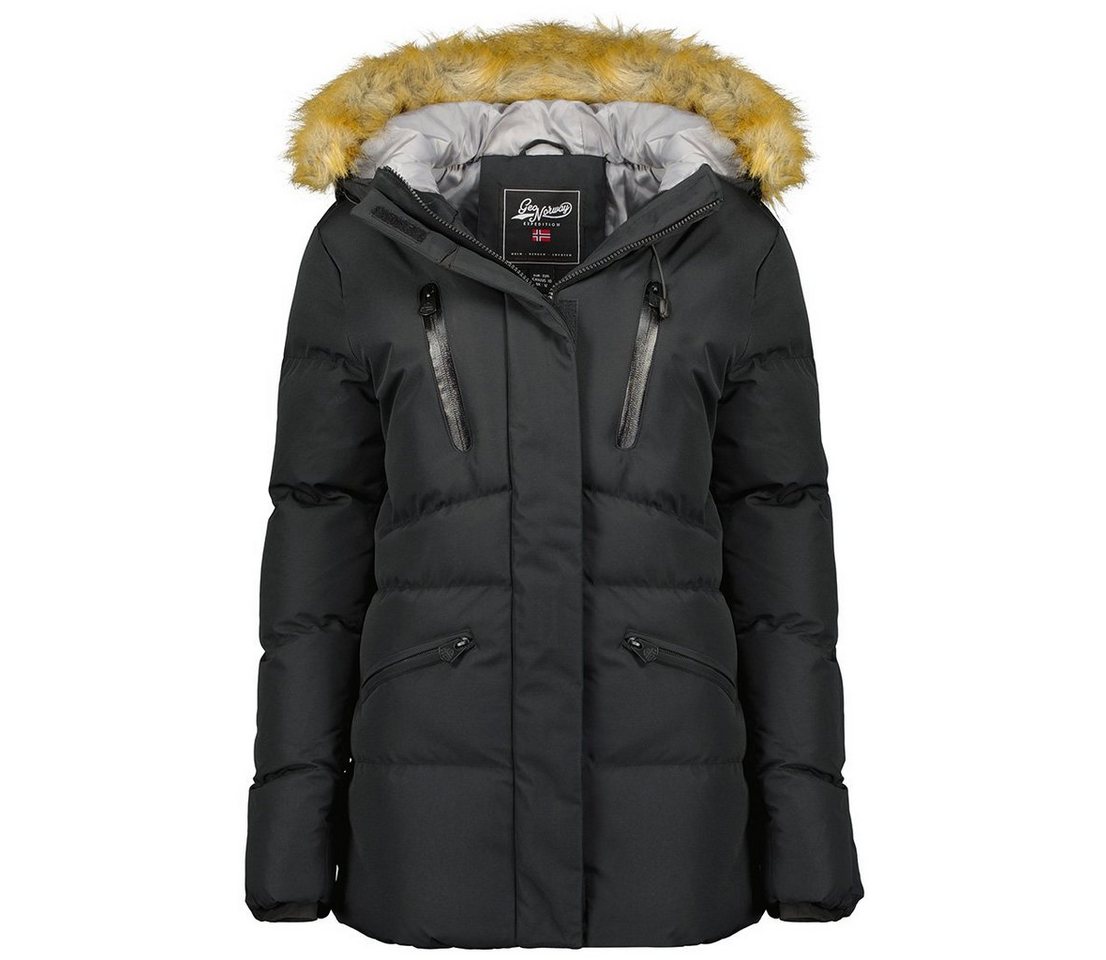 Geo Norway Winterjacke Damen Outdoor Jacke Steppjacke Fellimitat an der Kapuze abnehmbar Geo Norway Winterjacke Damen Outdoor Jacke Steppjacke Fellimitat an der Kapuze abnehmbar von Geo Norway