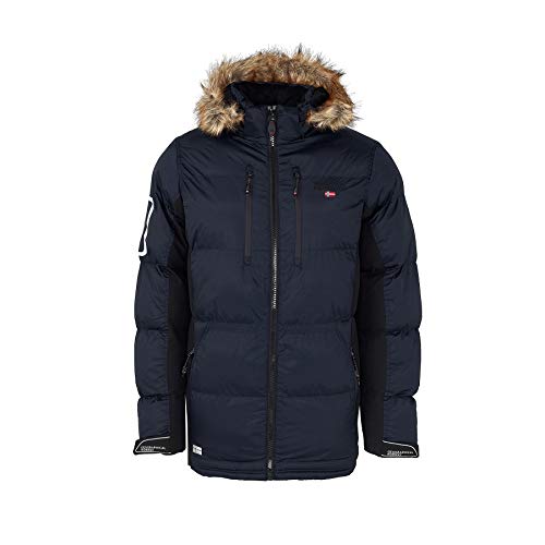 Geographical Norway Herren Parka Jacke Winterjacke Kapuze Webpelz WN051H/GN Größe S Farbe navy von Geographical Norway