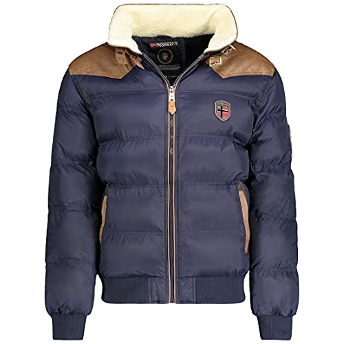 Geographical Norway Abraham Herren Winterjacke Jacke Steppjacke Stepp Gr. S-5XL (Navy, L) von Geographical Norway