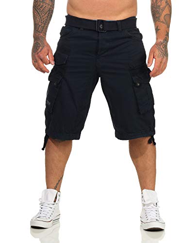 Geographical Norway Herren Cargo Short Sommer Bermuda Kurze Hose Shorts (Navy, Medium) von Geographical Norway