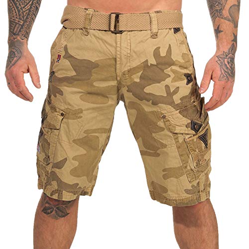 Geographical Norway Cargo Shorts Hunter mit UD Bandana Navy Camo - XL - von Geographical Norway