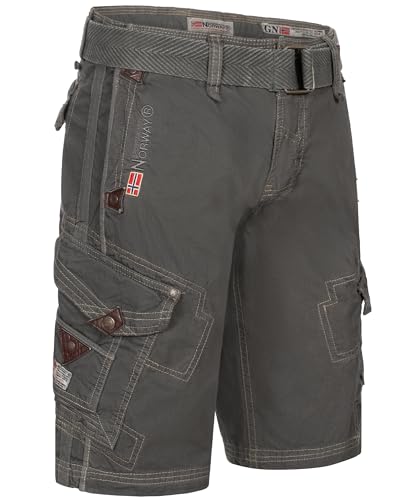 Geographical Norway Cargo Shorts Kurze Hose Knielang Short Bermuda Sommer Urlaub Freizeit FVS Production H-H, Hosengröße:XXL /W36, Farbe:Blau von Geographical Norway