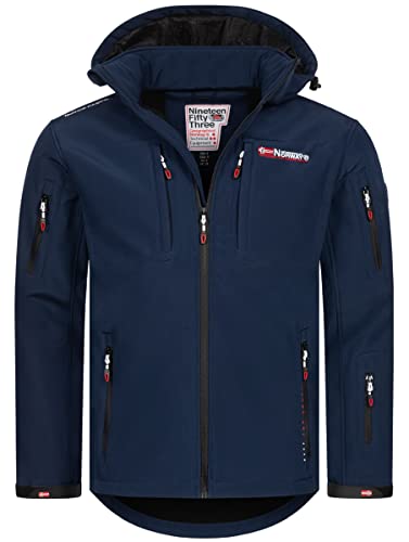 Geographical Norway Frühlings Jacke Softshell Jacke Windbreaker Übergangs Regen Jacke Sport Jacke, Farbe:Navy, Größe:S von Geographical Norway