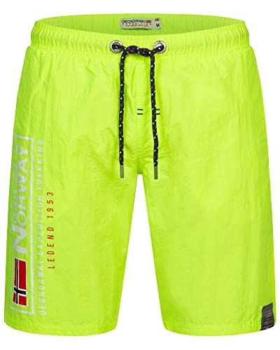 Geographical Norway Herren Bade Hose Bade Short Schwimm Shorts Sommer Lang Bermuda Beach, Hosengröße:L, Farbe:Lemon von Geographical Norway