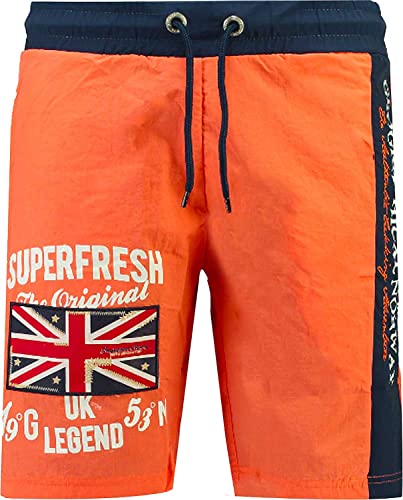 Geographical Norway Herren Badeshorts Quodesh Kurze Hose Strandhose Sport (as3, Alpha, m, Regular, Regular, Fluo Coral) von Geographical Norway