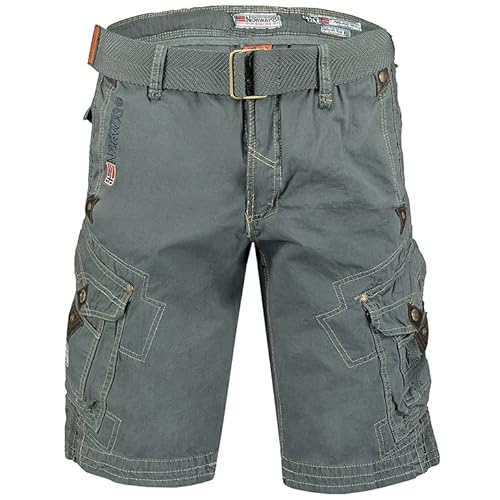 Geographical Norway Herren Cargo Short Sommer Bermuda Kurze Hose Shorts (XL, Blau) von Geographical Norway