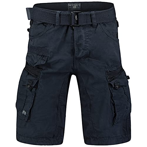 Geographical Norway Herren Cargo Short Sommer Bermuda Kurze Hose Shorts Brandiing- Production (Medium, Navy) von Geographical Norway