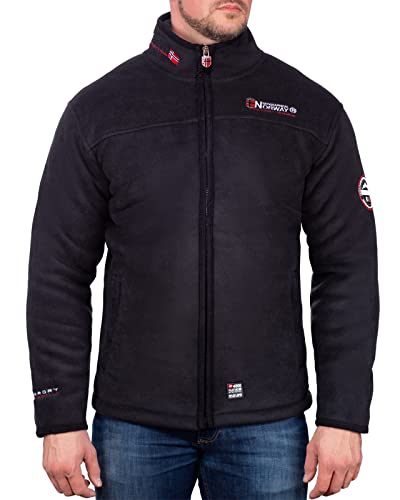 Geographical Norway Herren Fleecejacke Ubolt Black - Dark-grey M von Geographical Norway