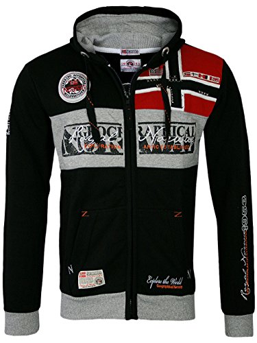 Geographical Norway Herren Hoodie Jacke Flyer, Schwarz, XL von Geographical Norway