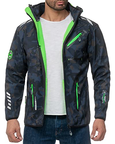 Geographical Norway Herren Jacke Royaute Men Camo - Navy-Green M von Geographical Norway