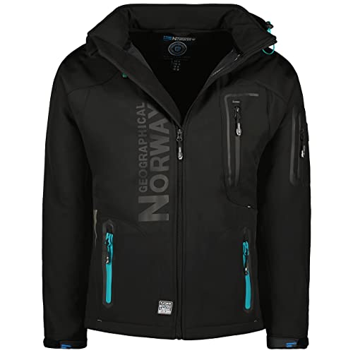 Geographical Norway Herren Tambour Herren Softshell Jacke (S, Schwarz/Blau) von Geographical Norway