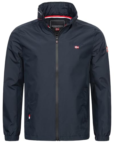 Geographical Norway Herren Übergangsjacke Frühlingsjacke Windbreaker Blouson Stehkragen, Farbe:Navy, Größe:L von Geographical Norway