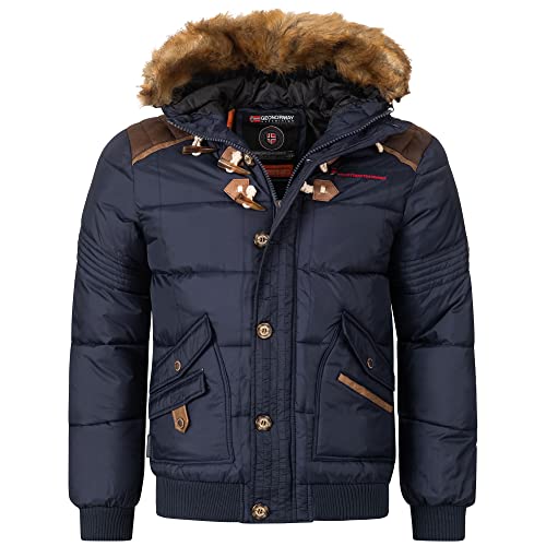 Geographical Norway Herren Winterjacke Belphegore Navy -XXL - mit UD Beanie von Geographical Norway