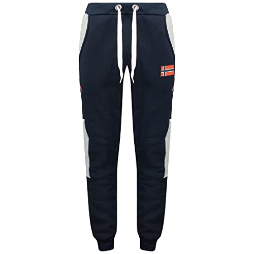 Geographical Norway Molem Men - Jogginghose mit Aufdruck Casual Style - Kleidung Qualität Sport Bequem Weich - Herren Jogginghose Lässig Baumwolle (Marineblau XL) von Geographical Norway