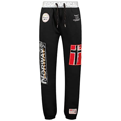 Geographical Norway Myer Men Distribrands - Jogginghose Herren Casual Style - Kleidung Qualität Sport Bequem Weich - Herren Jogginghose Baumwolle (Schwarz L) von Geographical Norway