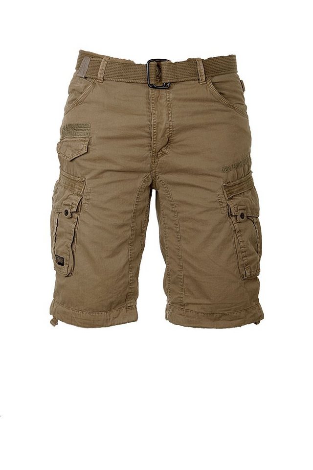 Geographical Norway Shorts Herren Cargo Shorts kurze Hose Short Bermuda Knielang Gürtel Sommer von Geographical Norway