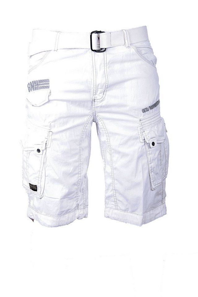 Geographical Norway Shorts Herren Cargo Shorts kurze Hose Short Bermuda Knielang Gürtel Sommer von Geographical Norway