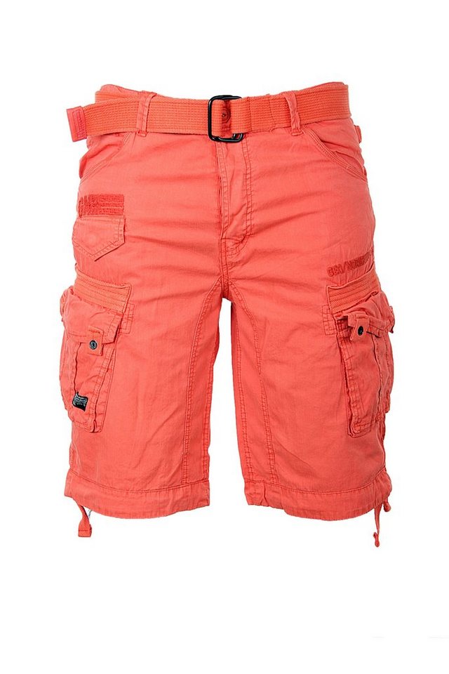 Geographical Norway Shorts Herren Cargo Shorts kurze Hose Short Bermuda Knielang Gürtel Sommer von Geographical Norway