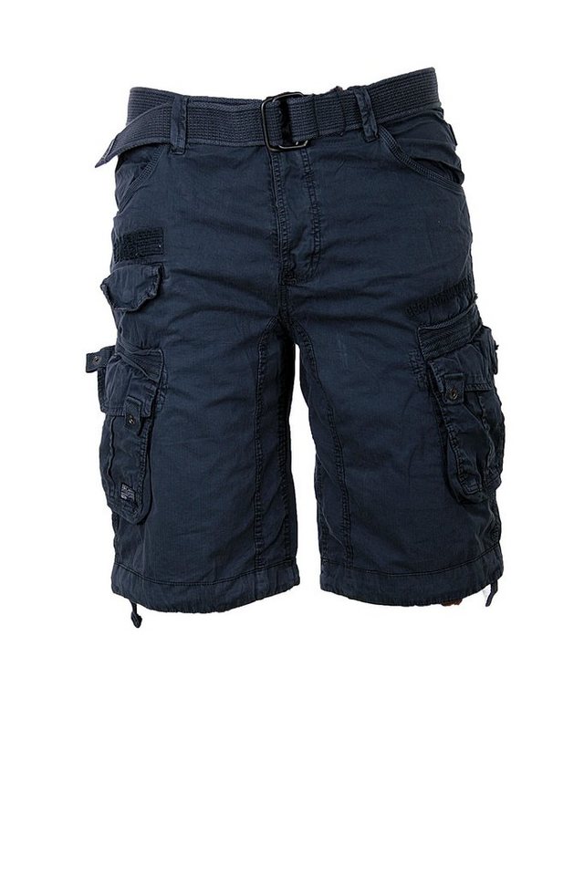 Geographical Norway Shorts Herren Cargo Shorts kurze Hose Short Bermuda Knielang Gürtel Sommer von Geographical Norway