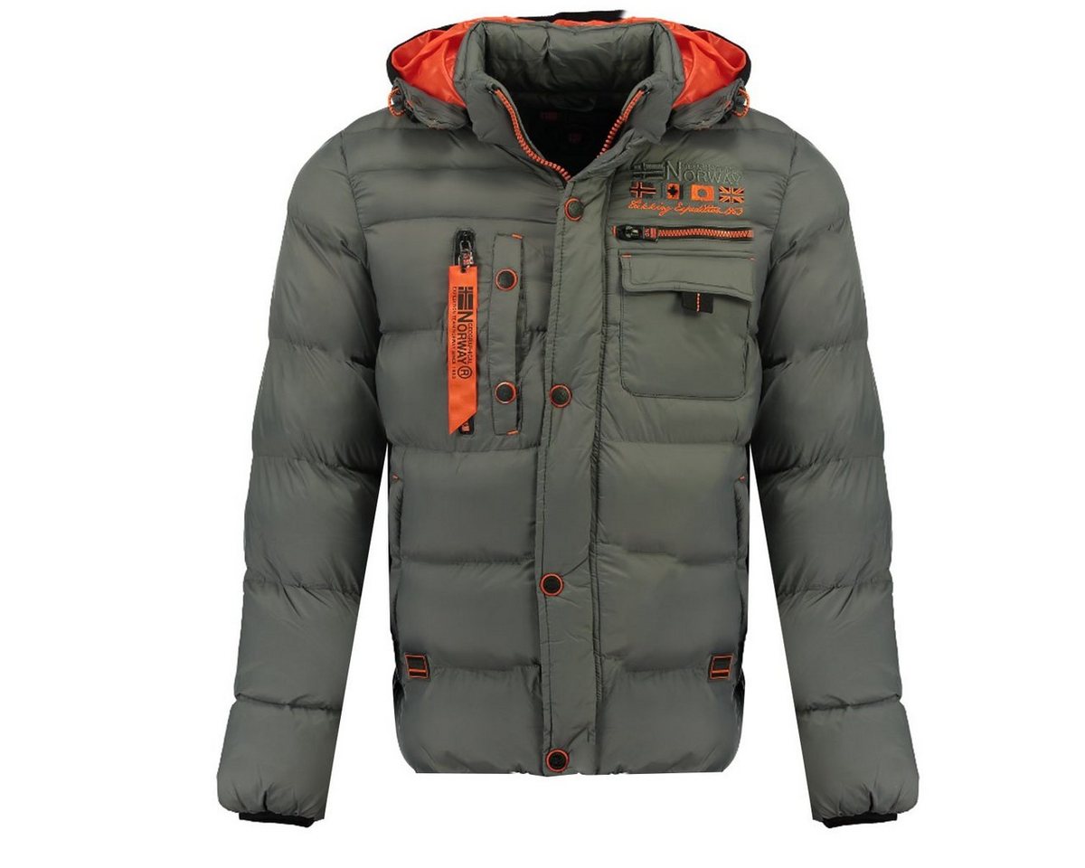 Geographical Norway Winterjacke Herren Steppjacke in Unifarbe, mit abnehmbarer Kapuze, mit Stehkragen Geographical Norway Winterjacke Herren Steppjacke in Unifarbe, mit abnehmbarer Kapuze, mit Stehkragen von Geographical Norway