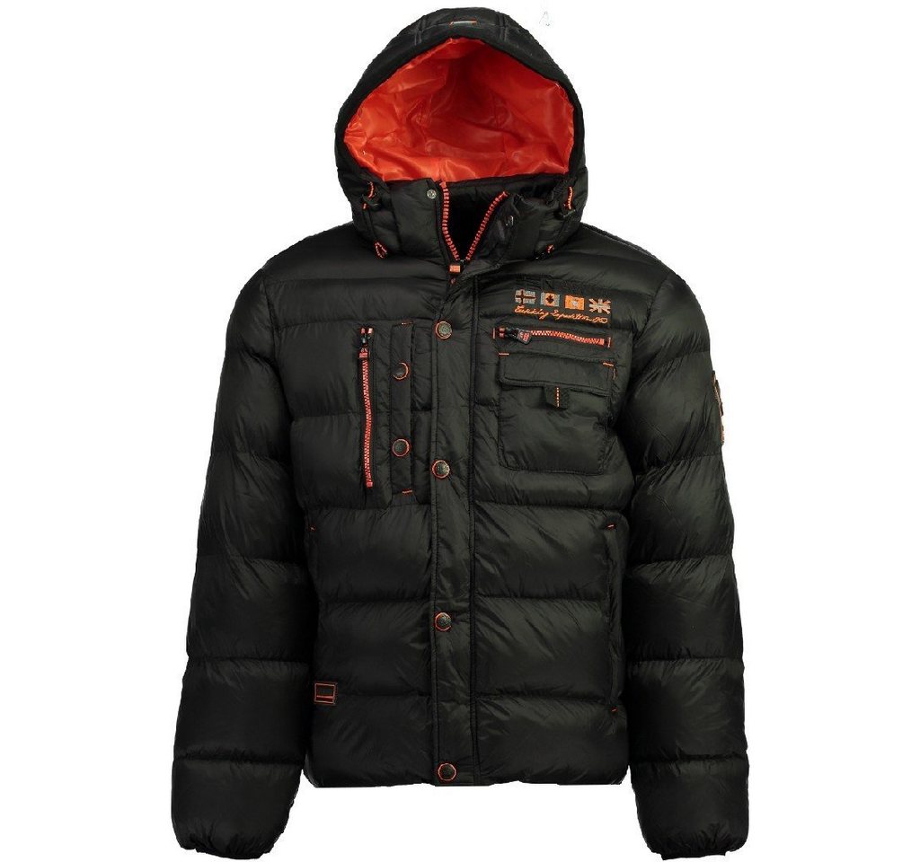 Geographical Norway Winterjacke Herren Steppjacke in Unifarbe, mit abnehmbarer Kapuze, mit Stehkragen Geographical Norway Winterjacke Herren Steppjacke in Unifarbe, mit abnehmbarer Kapuze, mit Stehkragen von Geographical Norway