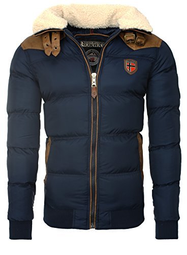 Geographical Norway Herren Winterjacke Steppjacke Jacke Herren ABRAMOVITCH (Navy, Large) von Geographical Norway