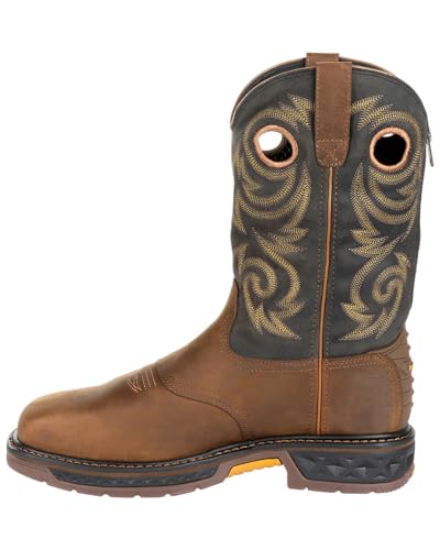 Georgia Boot Carbo-Tec LT Steel Toe Waterproof Pull On Work Boot Black and Brown von Georgia Boot