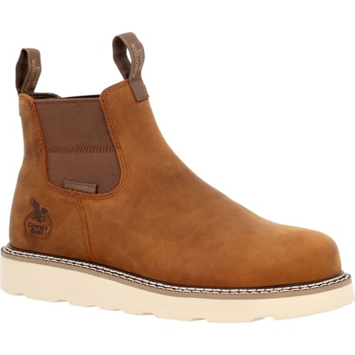 Georgia Boot Core 37 Chelsea Arbeitsstiefel mit Keilabsatz, wasserdicht, Barracuda Gold, 10.5 Wide Georgia Boot Core 37 Chelsea Arbeitsstiefel mit Keilabsatz, wasserdicht, Barracuda Gold, 10.5 Wide von Georgia Boot