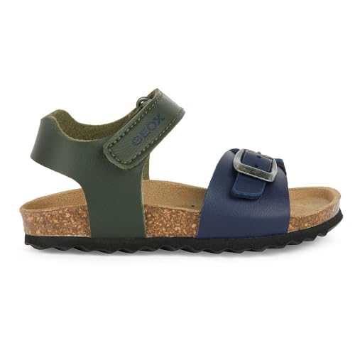 Geox B CHALKI Boy Sandal, DK Green/Navy, 25 EU von Geox