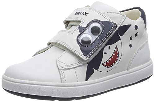 Geox B BIGLIA Boy First Walker Shoe, White/Navy, 24 EU von Geox