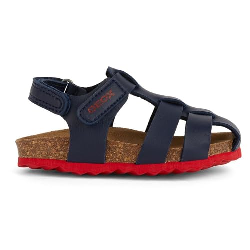 Geox Baby-Jungen B CHALKI Boy Sandal, Navy/RED, 22 EU von Geox