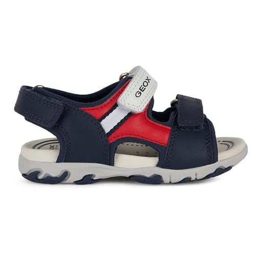 Geox Baby-Jungen B FLAFFEE Boy Sandal, Navy/RED, 24 EU von Geox