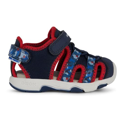 Geox Baby-Jungen Multy Boy B Sandal, Navy/RED, 24 EU von Geox