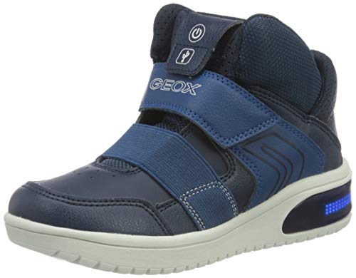 Geox Jungen J Xled Boy Sneakers, Navy, 34 EU von Geox