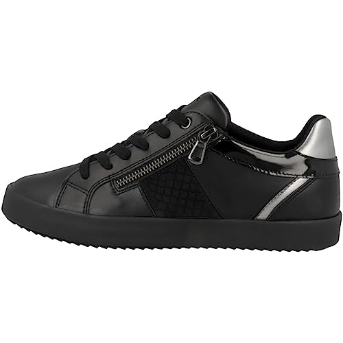 Geox Mädchen D Blomiee Sneaker, Schwarz, 41 EU von Geox