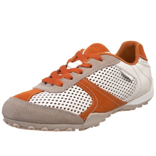 Geox D Snake D0112K 4322 C0422, Damen Sneaker, weiss, (wht/orange C0422), EU 36 von Geox