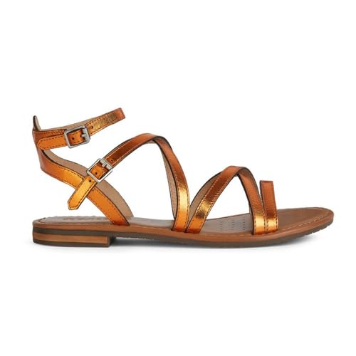 Geox D Sozy S G Flat Sandal, ORANGE, 35 EU von Geox