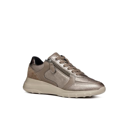 Geox Damen D ALLENIEE B Sneaker, Taupe, 39 EU von Geox