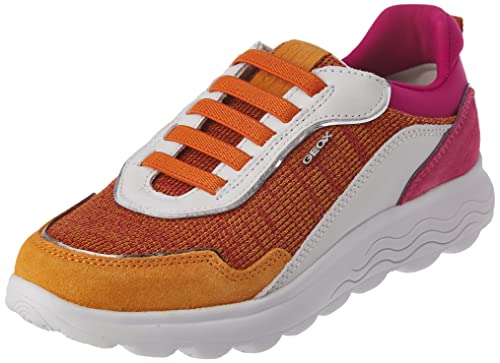 Geox Damen D Spherica D Sneakers, Orange Fuchsia, 38 EU von Geox