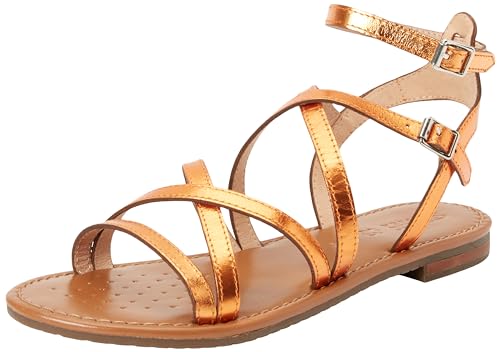 Geox Damen D Sozy S G Flat Sandal, ORANGE, 37 EU von Geox