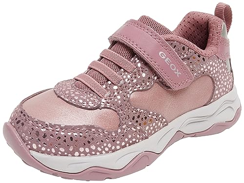 Geox Damen J CALCO Girl A Sneaker, DK PINK/DK Silver, 37 EU von Geox