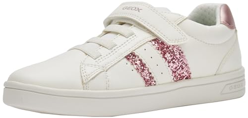 Geox Damen J DJROCK Girl E Sneaker, White/DK PINK, 37 EU von Geox