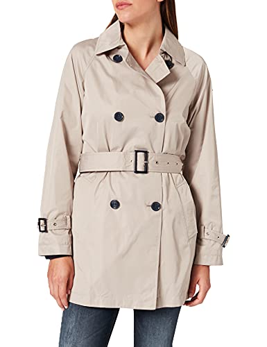 Geox Damen W AIRELL Trench-Polyester CA Trenchcoat, Marble Beige, DE 38 (I 44) von Geox