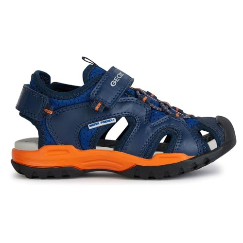 Geox Herren J Borealis Boy C Sandal, ROYAL/ORANGE, 37 EU von Geox