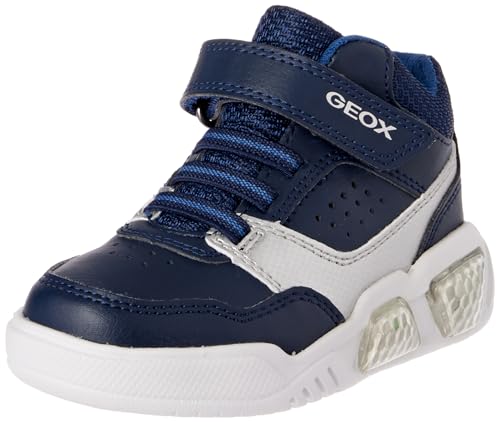 Geox Herren J ILLUMINUS Boy Sneaker, Navy/Silver, 37 EU von Geox
