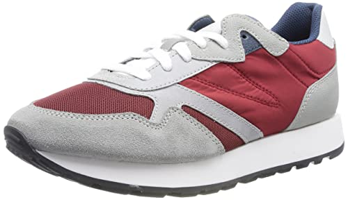 Geox U VICENDA Sneaker, DK RED/LT Grey, 39 EU von Geox